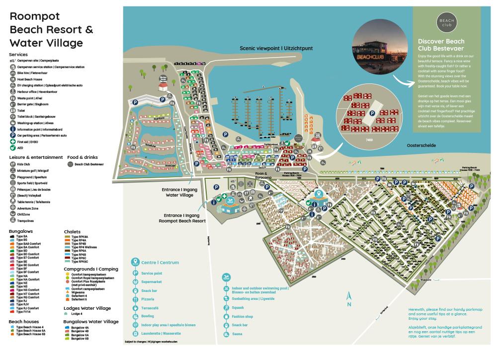 Der Parkgrundriss gibt Überblick | Roompot Beach Resort